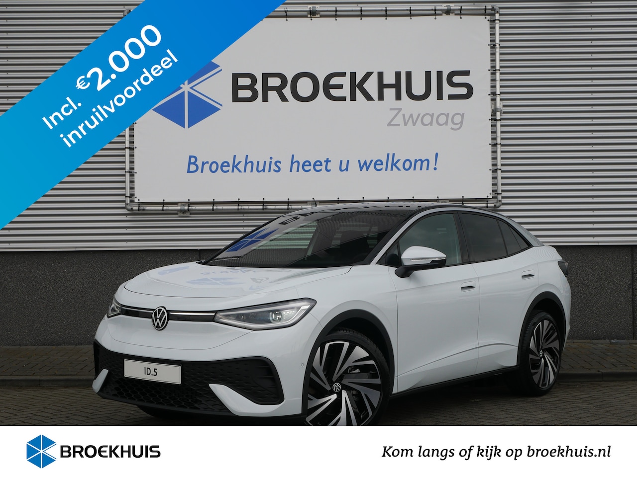 Volkswagen ID.5 - 77 kWh 286 1AT Pro Business Inclusief € 2000,- inruilvoordeel | Achterbank in ongelijke de - AutoWereld.nl