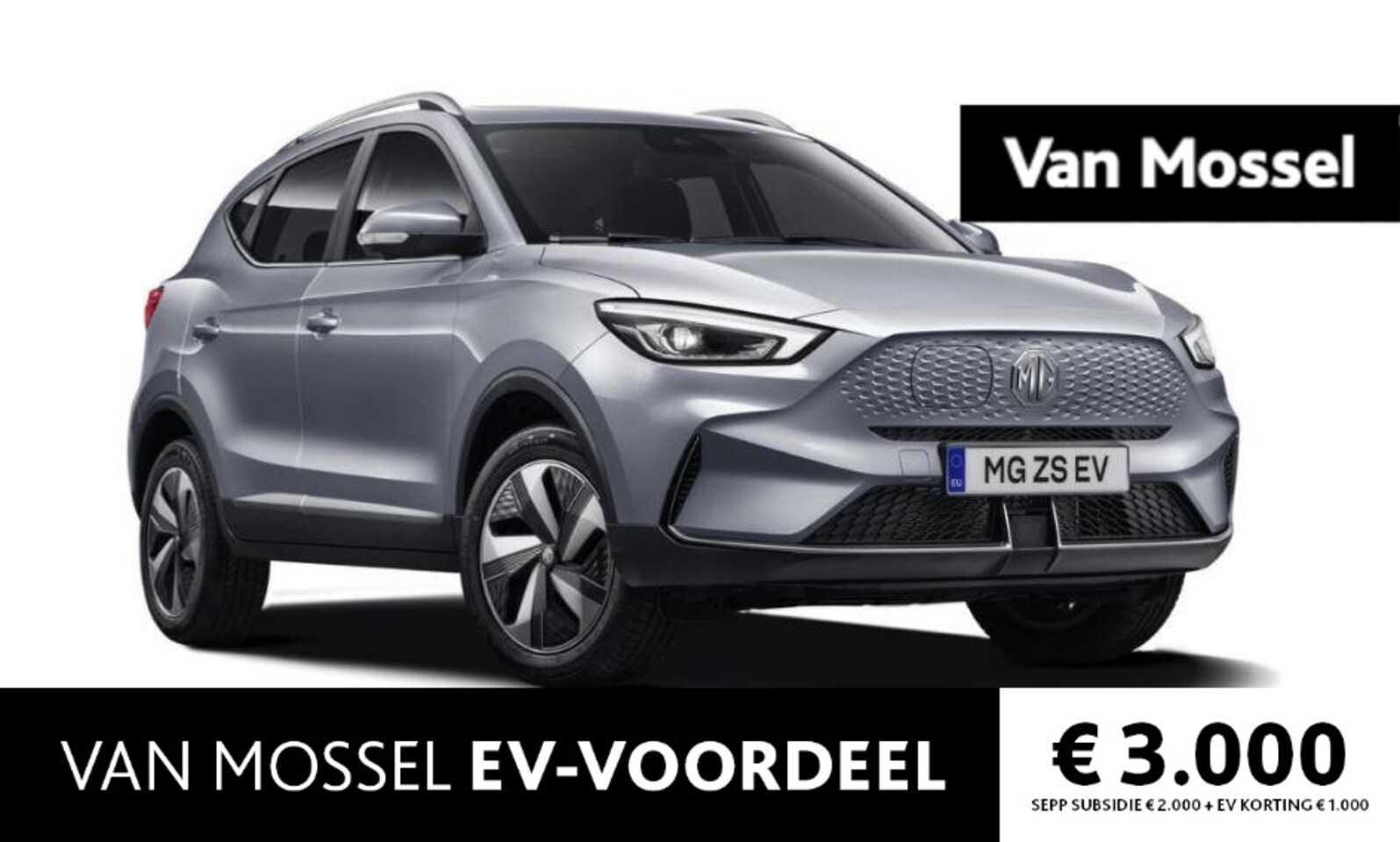 MG ZS - EV Long Range Comfort 70 kWh Cosmic Zilver / Extra leder interieur ( Particulier € 2000,= - AutoWereld.nl