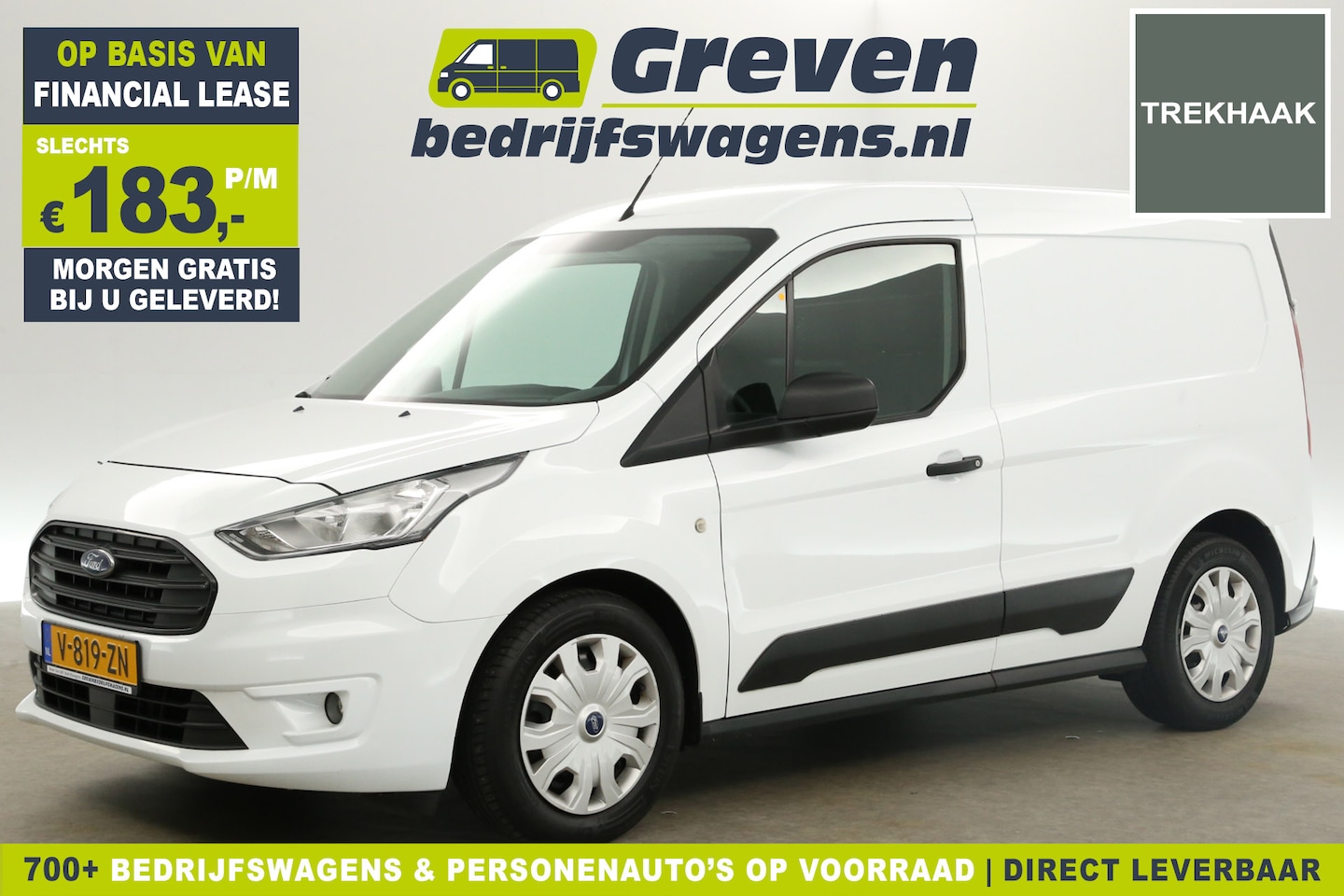 Ford Transit Connect - 1.5 EcoBlue L1H1 Airco 3 Persoons Elektrpakket Schuifdeur Trekhaak - AutoWereld.nl