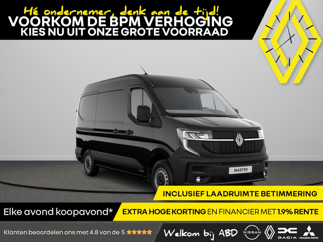 Renault Master - Gesloten Bestel L2H2 T35 dCi 130 6MT Advance | Achteruitrijcamera | C-Shape LED dagrijverl - AutoWereld.nl