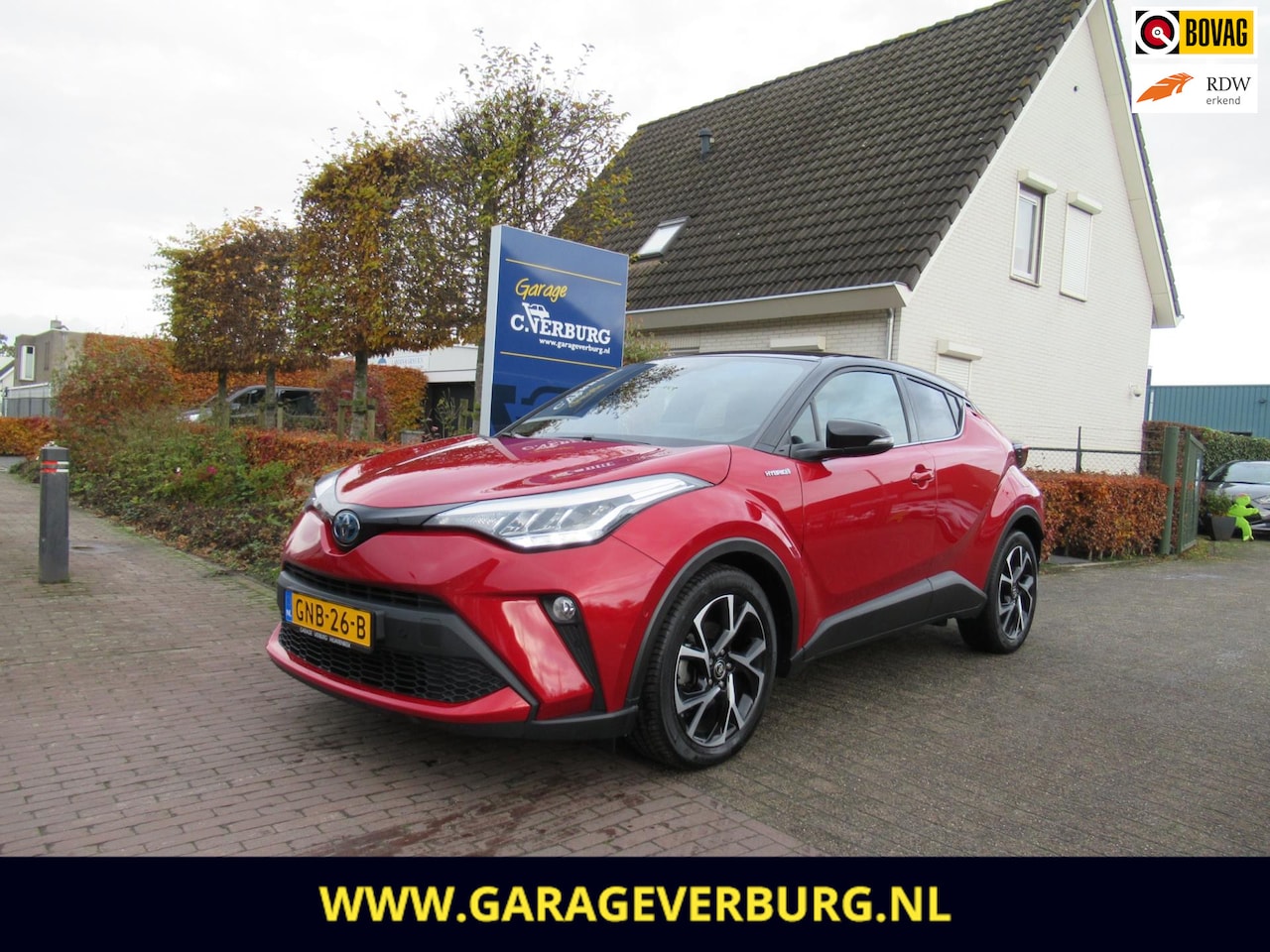 Toyota C-HR - 2.0 Hybrid Bi-Tone (Carplay/navigatie,Keyless,Camera,AdaptiveCruise,Stoel+stuurverwarming, - AutoWereld.nl