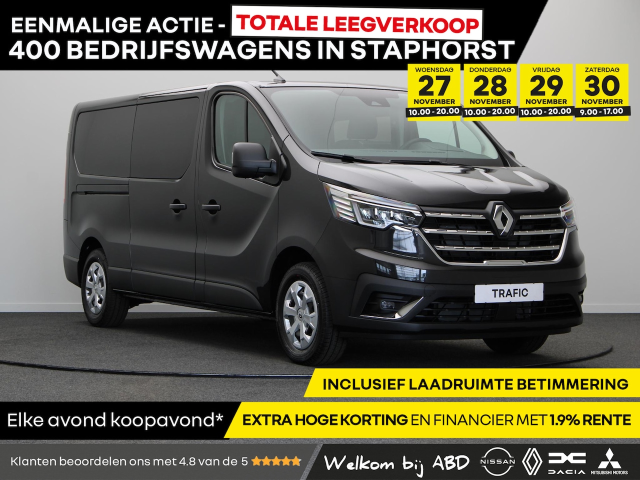 Renault Trafic - 2.0 dCi 130pk T30 L2H1 DC Advance | Dubbel cabine | BPM Voordeel | Hoge korting | Lage ren - AutoWereld.nl