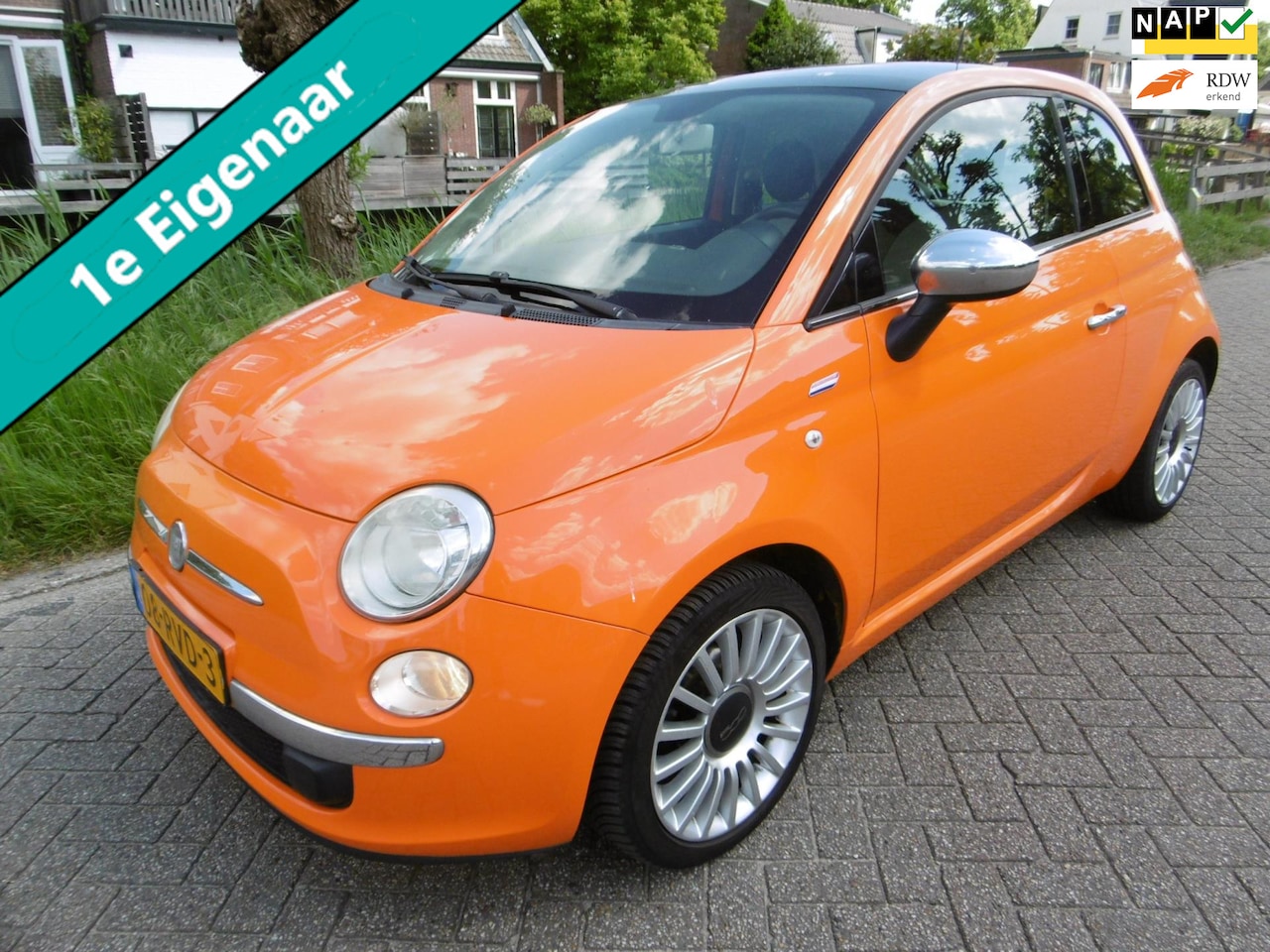 Fiat 500 - 1.2 Lounge 4-Cilinder Clima Panorama 1e eig. Historie Optisch werk - AutoWereld.nl