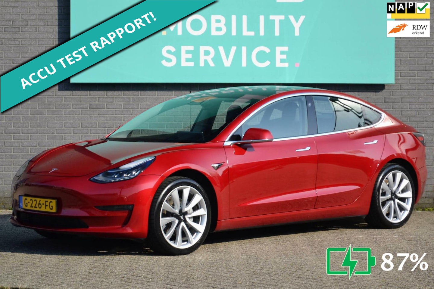 Tesla Model 3 - Long Range RWD Long Range AWD 75 kWh Pano AutoPilot LED SOH 87% ACCU-CHECK - AutoWereld.nl