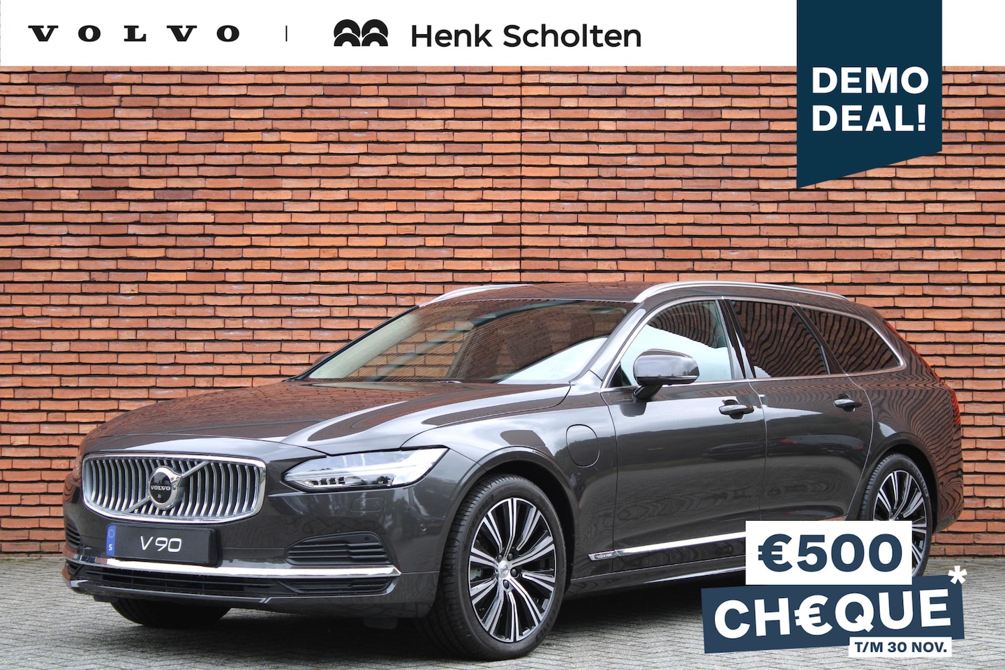 Volvo V90 - T6 355PK AUT8 AWD Ultimate Bright, Panoramadak, All-Season banden, 360 Graden Camera, Stan - AutoWereld.nl