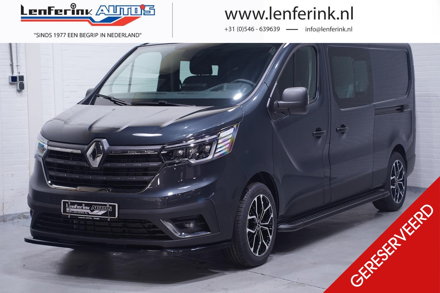 Renault Trafic - 2.0 Blue dCi 170 pk Dubbel Cabine Edition Navi, 2x Schuifdeur, 18" LMV, Spoiler V+A, Treep - AutoWereld.nl