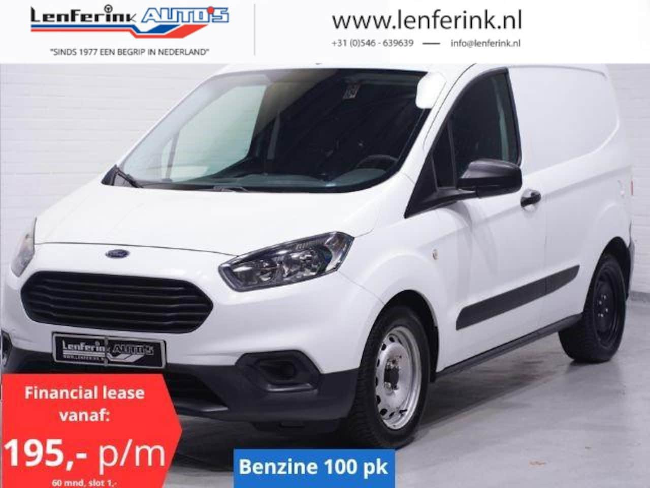 Ford Transit Courier - 1.0 Ambiente 100 pk Benzine Airco, Trekhaak Laadruimte Pakket, PDC achter, NAP, 1e Eigenaa - AutoWereld.nl