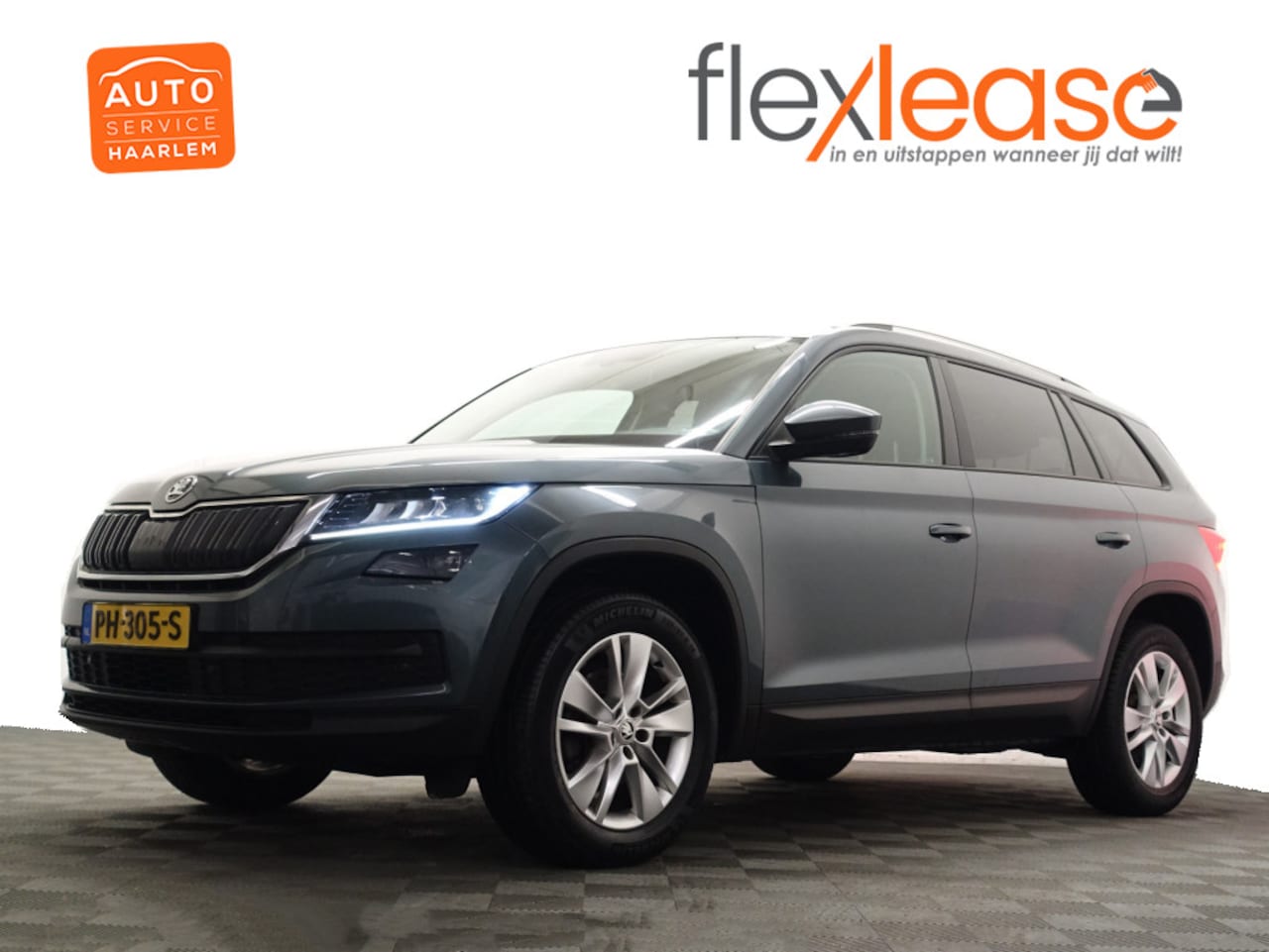 Skoda Kodiaq - 1.4 TSI Sportline- 7 Pers, Sport Leder, Navi, Xenon Led, Carplay, Keyless, Park Assist - AutoWereld.nl