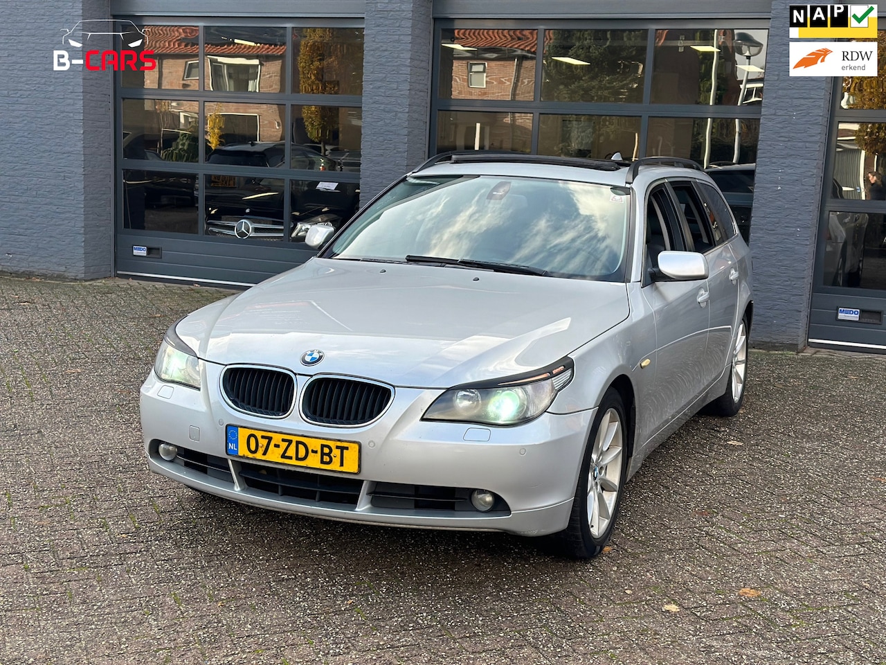 BMW 5-serie Touring - 525i PANO|LEER|XENON|PDC|NAVI|TRKHK|NAP! - AutoWereld.nl