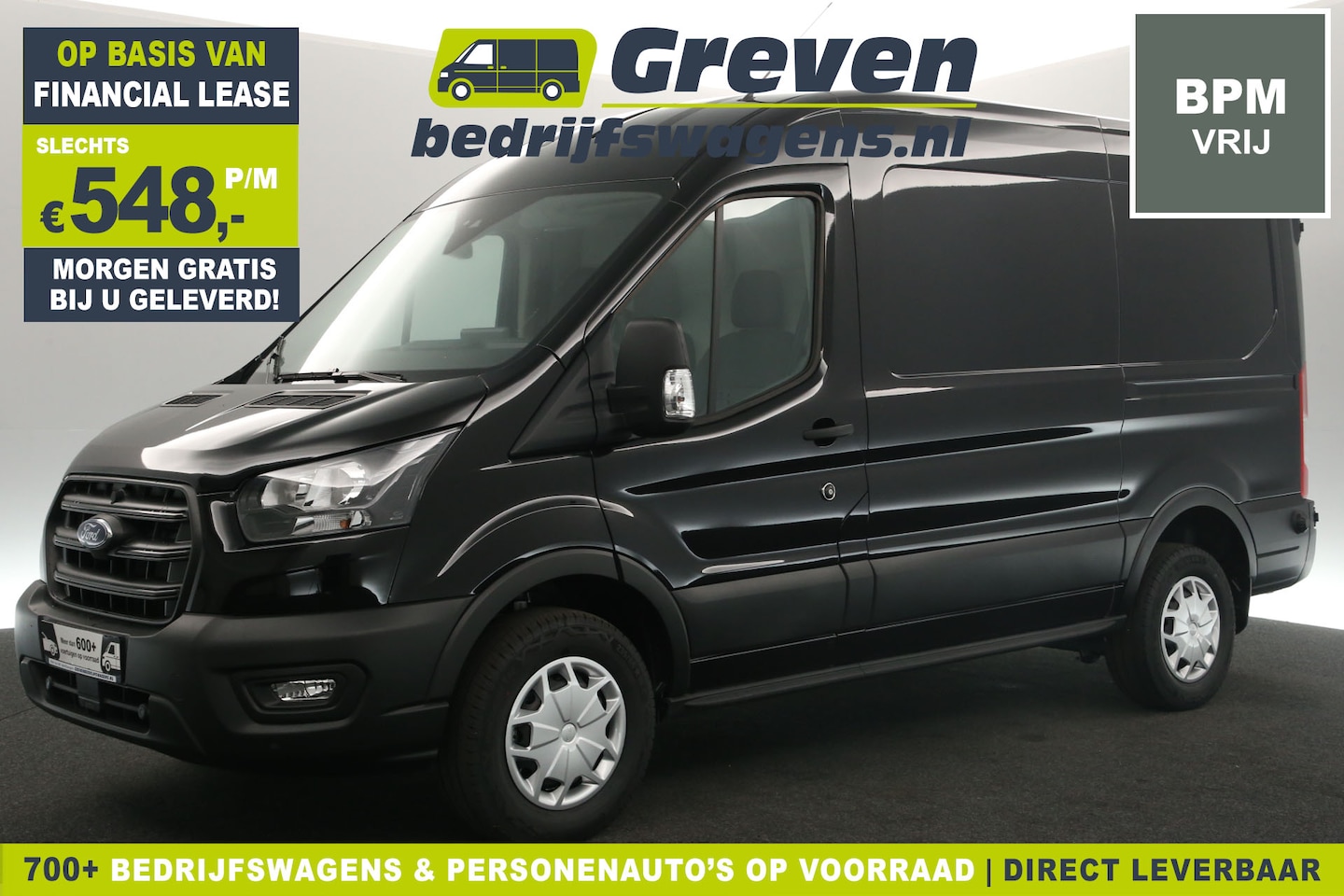 Ford Transit - 2.0 EcoBlue L2H2 130PK | BPM Vrij | Airco Cruise Carplay Navigatie PDC 3 Persoons Trekhaak - AutoWereld.nl