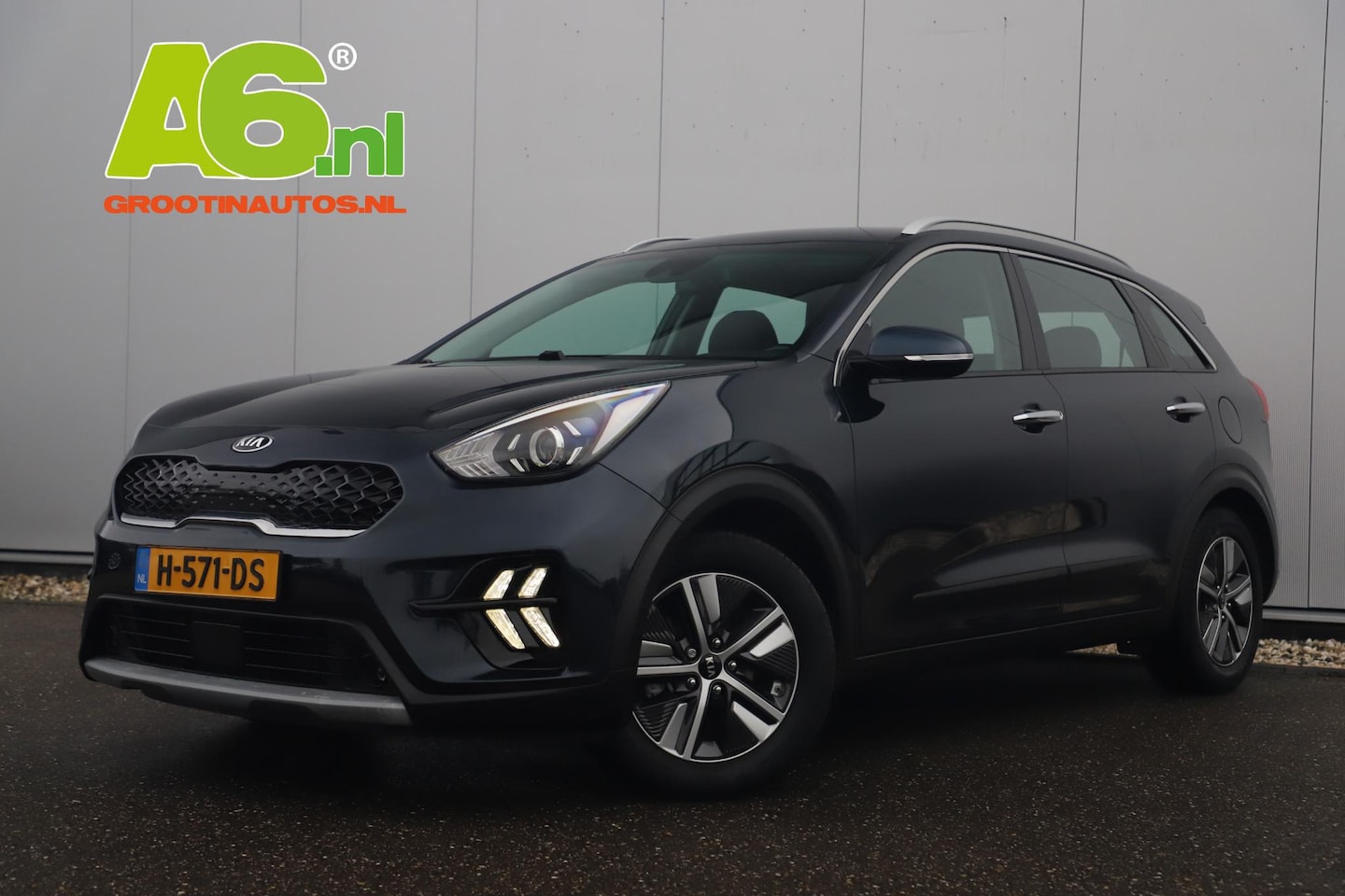 Kia Niro - 1.6 GDi Hybrid DynamicLine 140PK Trekhaak Automaat Half Leder Navigatie Camera Adaptive Cr - AutoWereld.nl