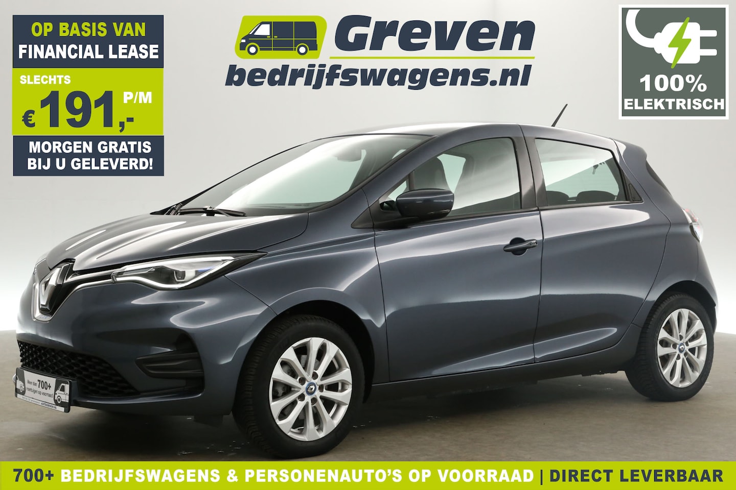 Renault Zoe - 50 kWh Huur-Accu Automaat Elektrisch Airco Cruise Carplay LED Virtual PDC 16"LMV - AutoWereld.nl