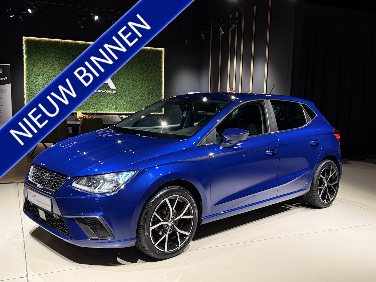 Seat Ibiza - 1.0 TSI Style Media|PDC|Stoelverw|DealerOH M2018 Blauw Metallic - AutoWereld.nl