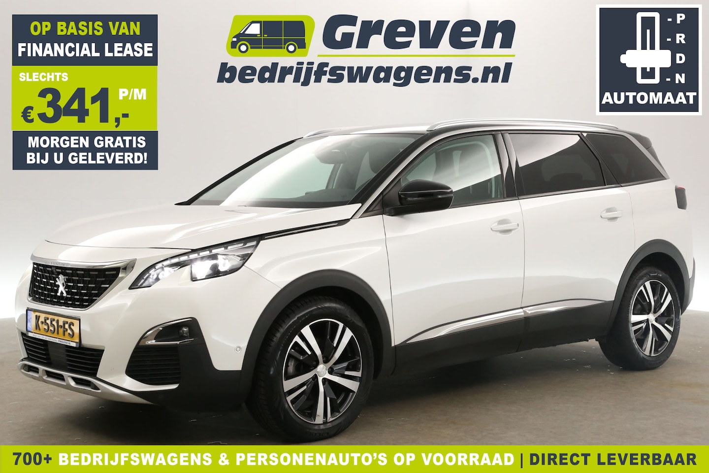 Peugeot 5008 - 1.2 PureTech Automaat Sfeer Memory-Seats Clima Cruise Camera Carplay Navi Virtual 18"LMV L - AutoWereld.nl