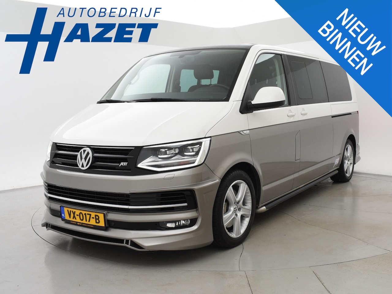 Volkswagen Transporter - 2.0 TDI 204 PK DSG *ABT* DUBBEL CABINE + 2 SCHUIFDEUREN | LEDER EXCLUSIVE | LED | STOELVER - AutoWereld.nl