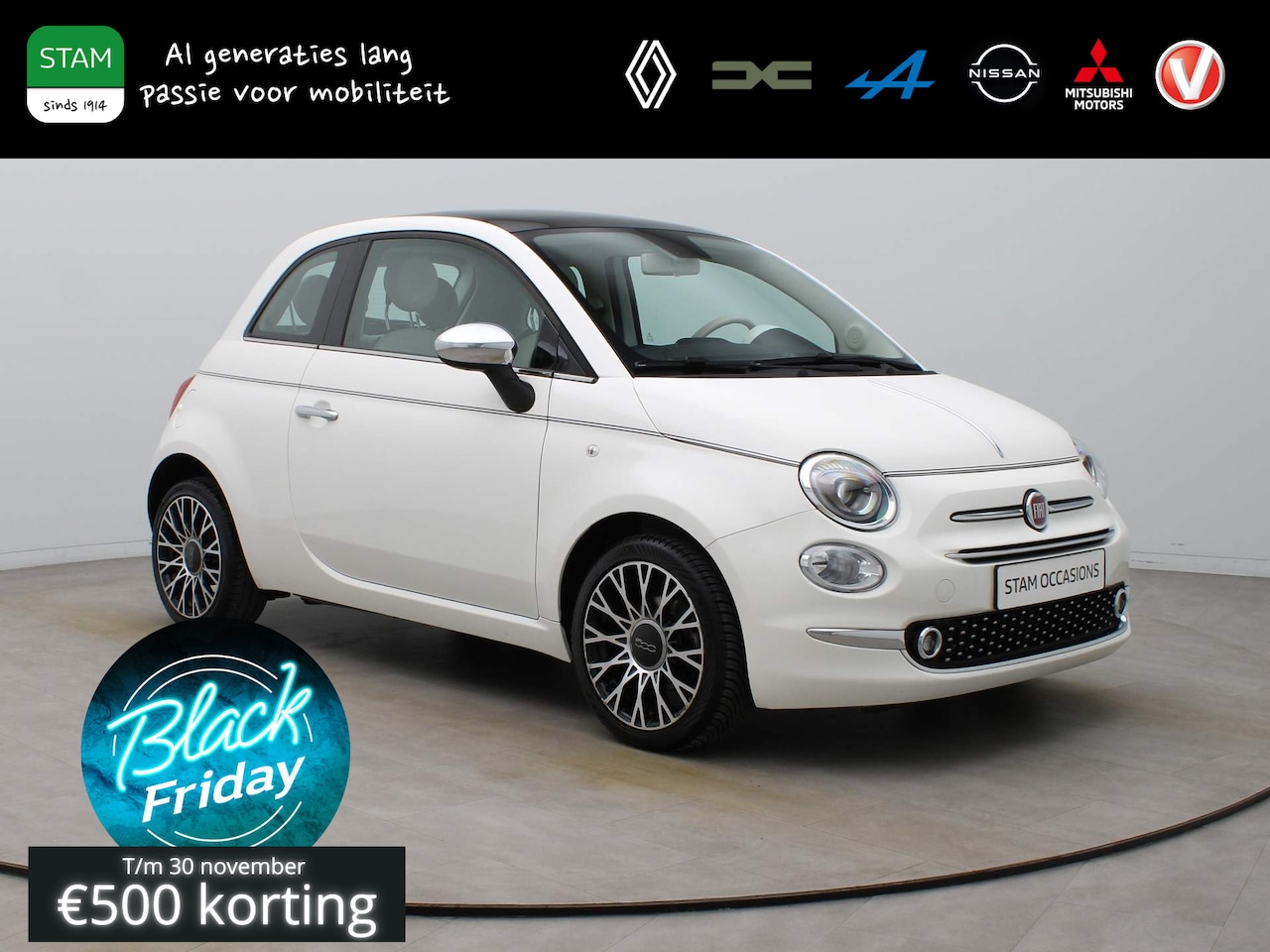 Fiat 500 - 81pk TwinAir Turbo Collezione Airco | Navi | Panoramadak | Parksens. achter - AutoWereld.nl