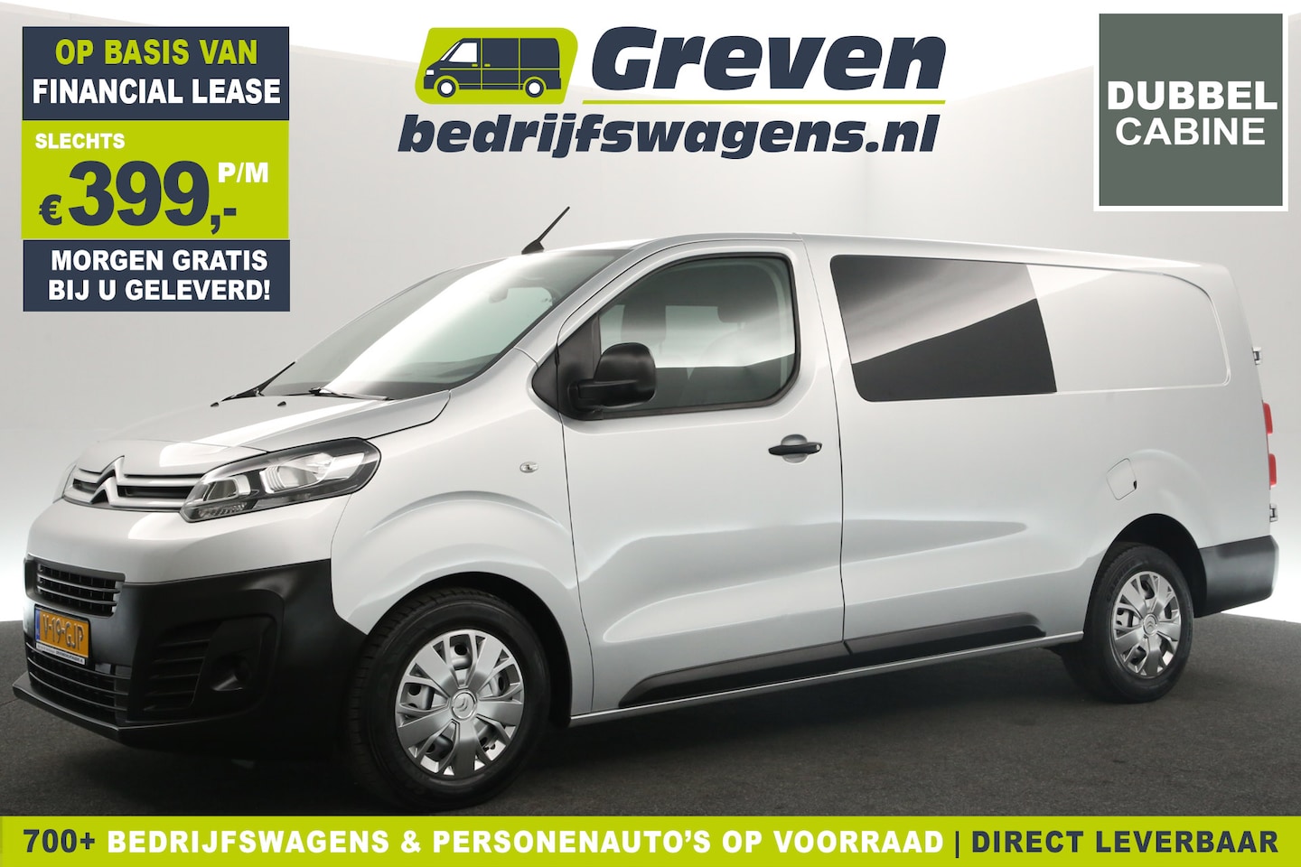 Citroën Jumpy - 2.0 BlueHDI L3H1 Marge | Dubbele Cabine | 5 Persoons | Airco Carplay Cruise Navi PDC Elekt - AutoWereld.nl