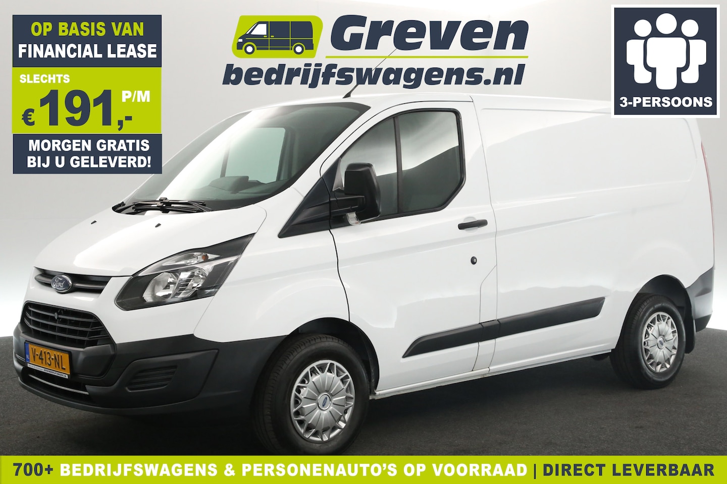 Ford Transit Custom - 270 2.0 TDCI L1H1 Airco 3 Persoons Bluetooth Schuifdeur Trekhaak - AutoWereld.nl