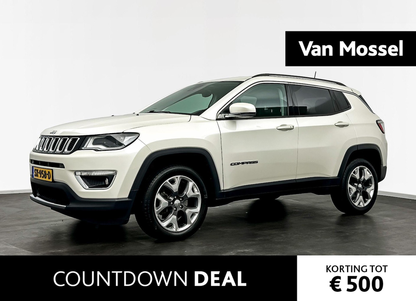 Jeep Compass - 1.4 MultiAir Opening Edition 4x4 | Half Leder | Beats Audio | Parkeersensoren | Navigatie - AutoWereld.nl