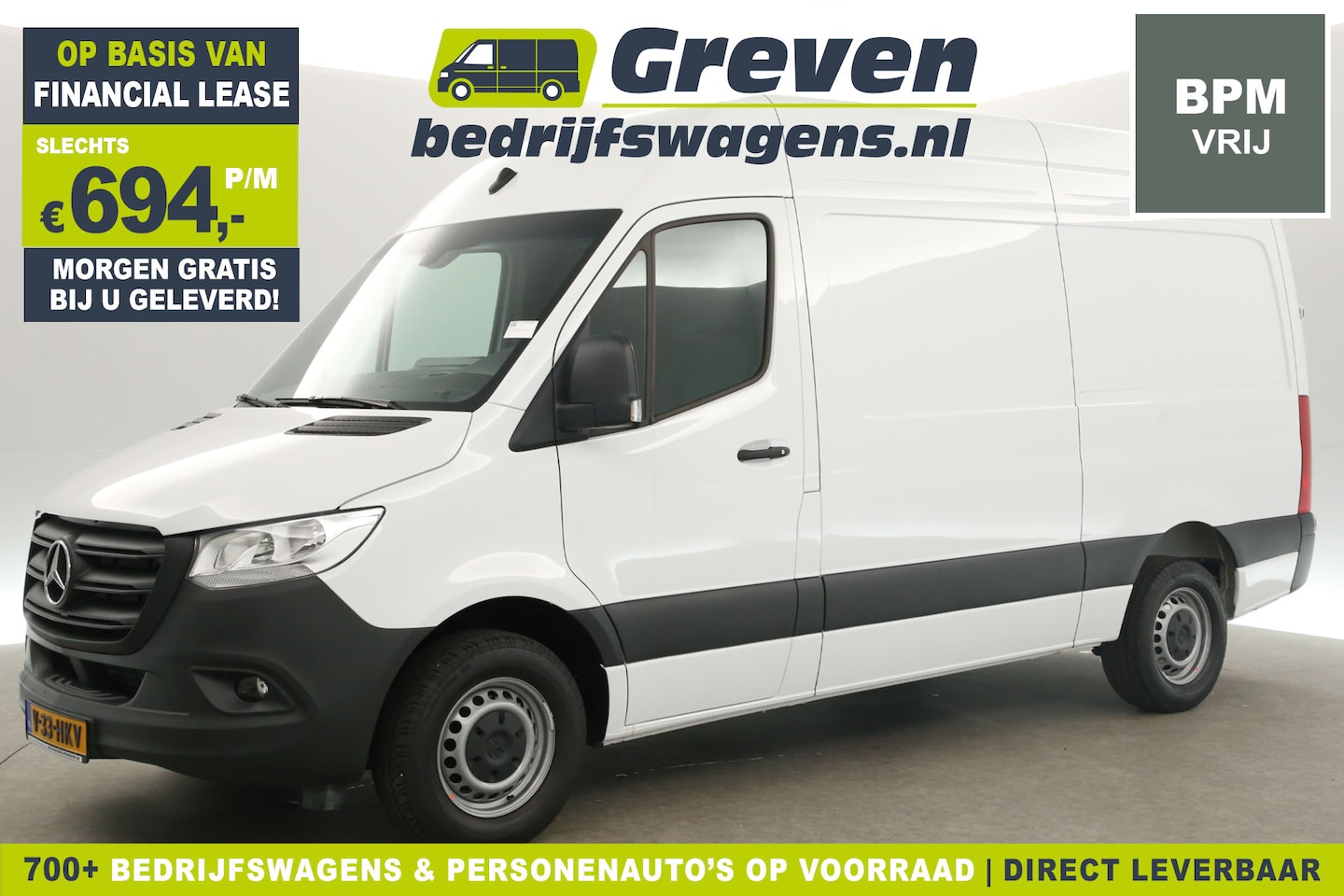 Mercedes-Benz Sprinter - 317 1.9 CDI L2H2 170PK | BPM VRIJ | Airco Cruise Camera Carplay 3 Persoons Elektrpakket - AutoWereld.nl