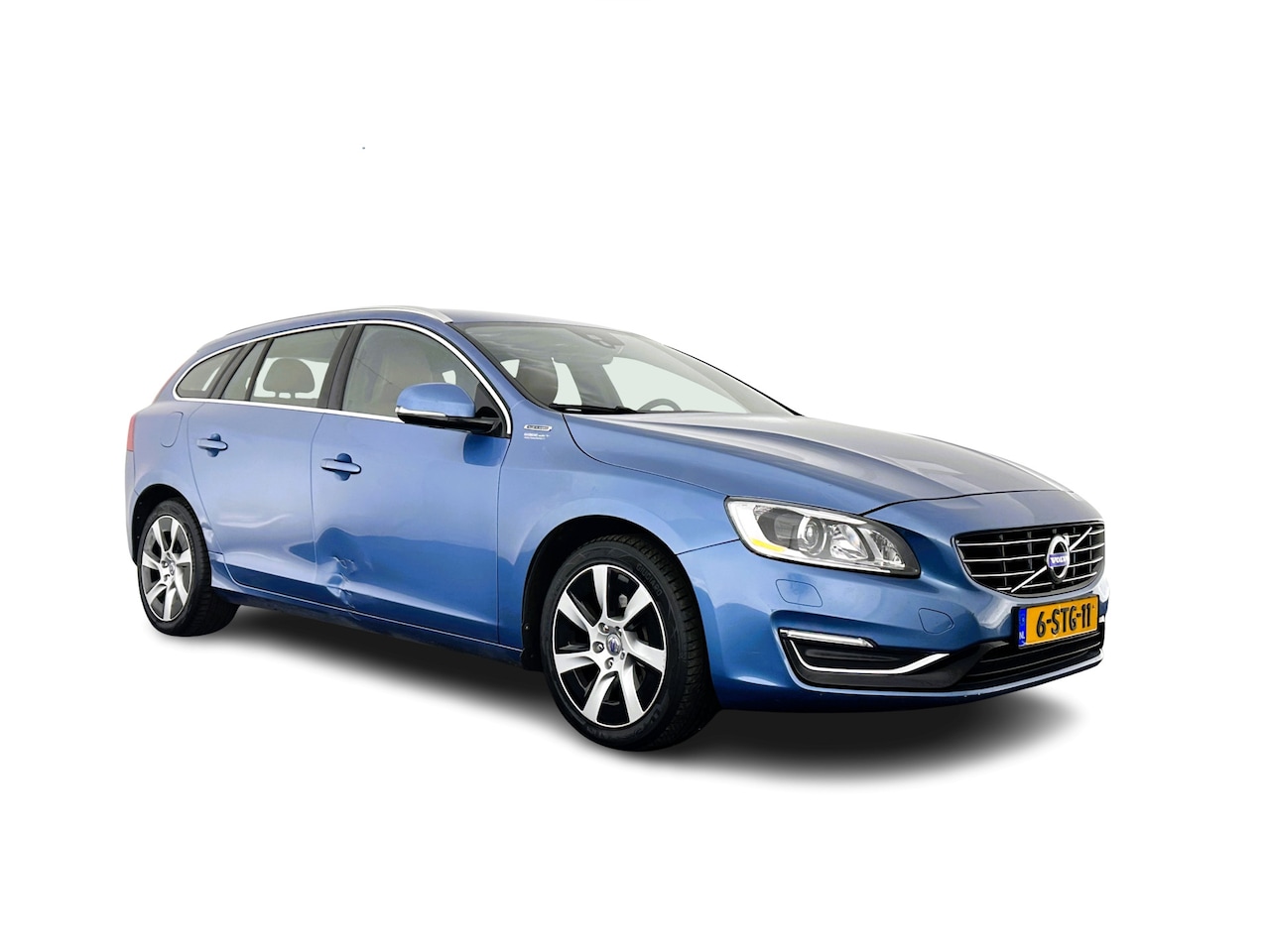 Volvo V60 - 2.4 D6 AWD Plug-In Hybrid Summum Aut. *XENON | FULL-LEATHER | MEMORY-PACK | TOWBAR | ECC | - AutoWereld.nl