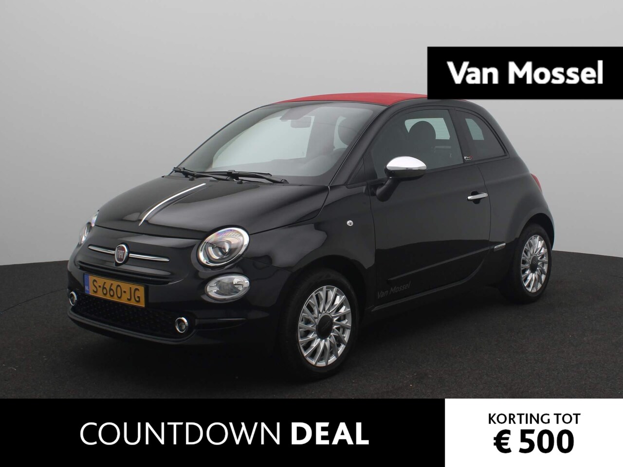 Fiat 500 C - 1.0 Hybrid Club | Carplay | Parkeersensoren | Airco | 15"Lichtmetalen velgen | - AutoWereld.nl