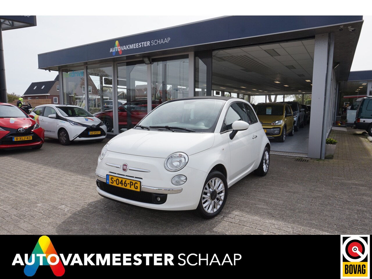 Fiat 500 C - 1.2 Lounge Cabrio , Incl nw apk/beurt & 6 mnd garantie - AutoWereld.nl