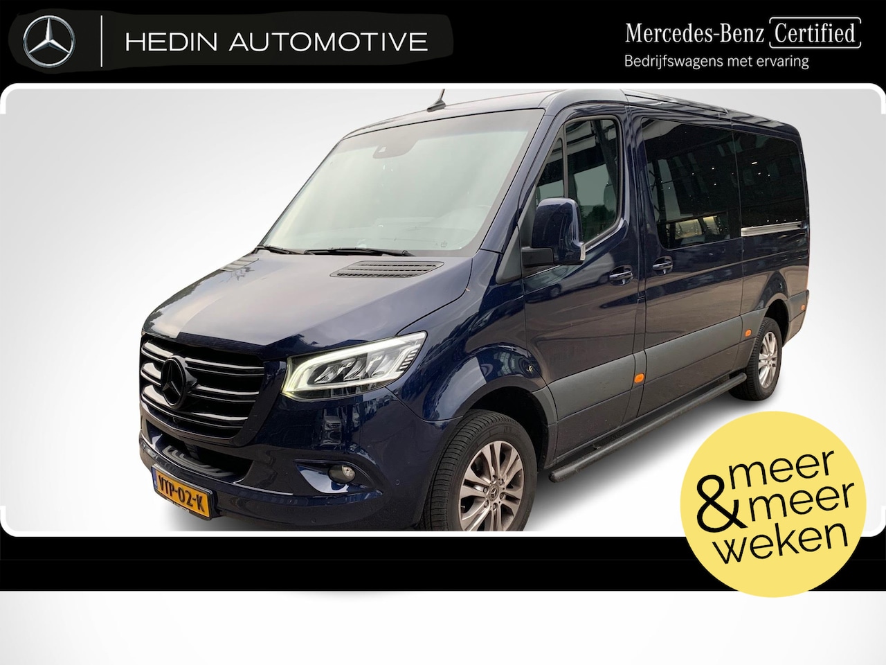 Mercedes-Benz Sprinter - 319 L2 Automaat RWD Dubbel Cabine | Airco | Stoelverwarming | Trekhaak met Opstap | LED | - AutoWereld.nl