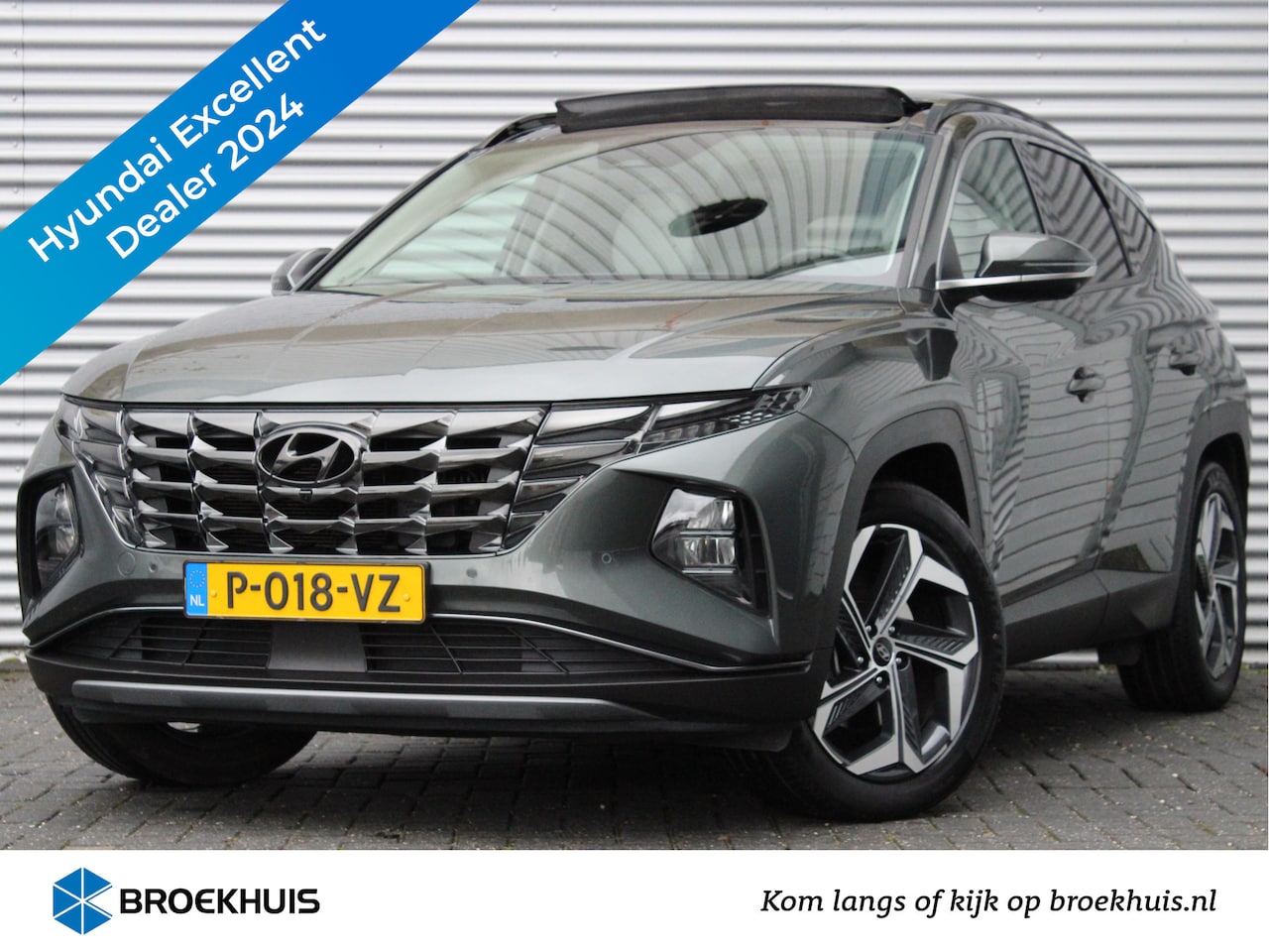 Hyundai Tucson - 1.6 T-GDI HEV Premium Sky 230pk | Verwacht! | Schuif-/Kanteldak | Trekhaak | Vol-Leder | E - AutoWereld.nl