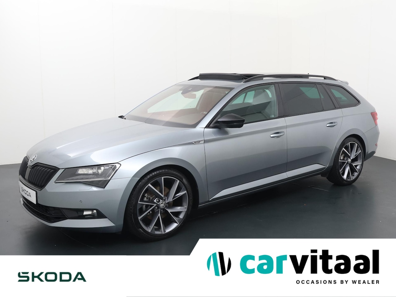 Skoda Superb Combi - 1.5 TSI ACT Sportline Business | 150 PK | Automaat | Trekhaak | Panoramadak | - AutoWereld.nl