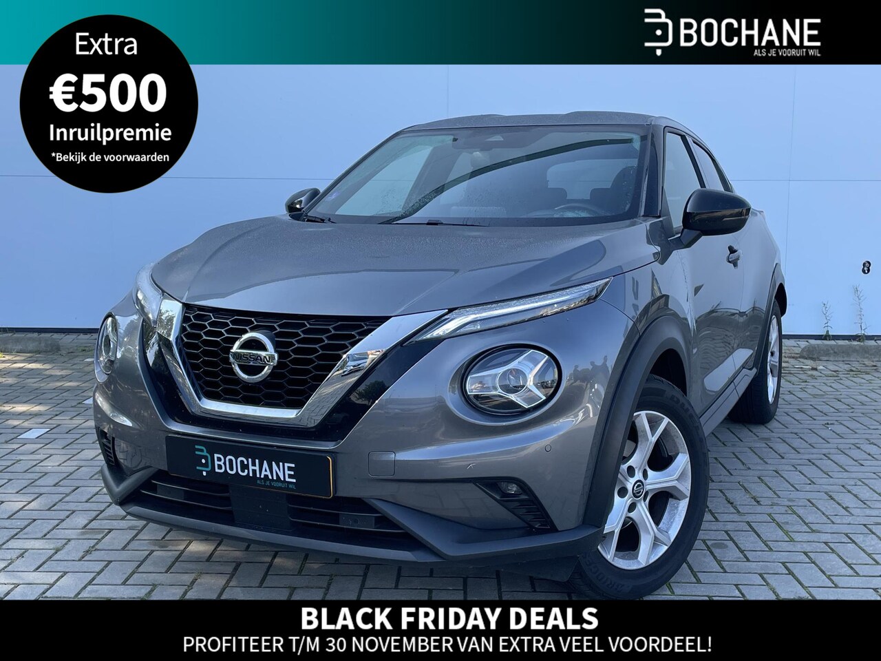 Nissan Juke - 1.0 DIG-T 114 N-Connecta / Navigatie / Climate Control / Lichtmetalen Velgen / Privacy Gla - AutoWereld.nl