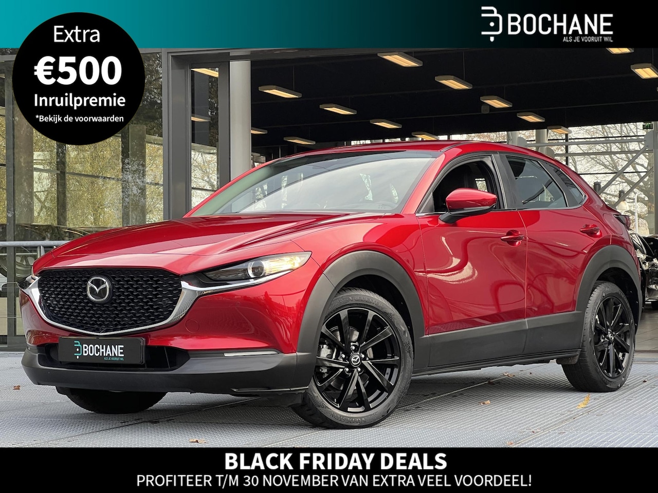 Mazda CX-30 - 2.0 e-SkyActiv-X M Hybrid Luxury | Leder | Bose | Afneembare trekhaak | - AutoWereld.nl