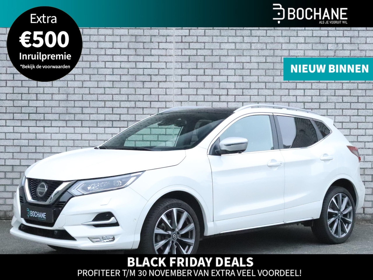 Nissan Qashqai - 1.3 DIG-T 140 Tekna + | Volledig Dealeronderhouden | Panoramadak | Trekhaak | 360° Camera - AutoWereld.nl