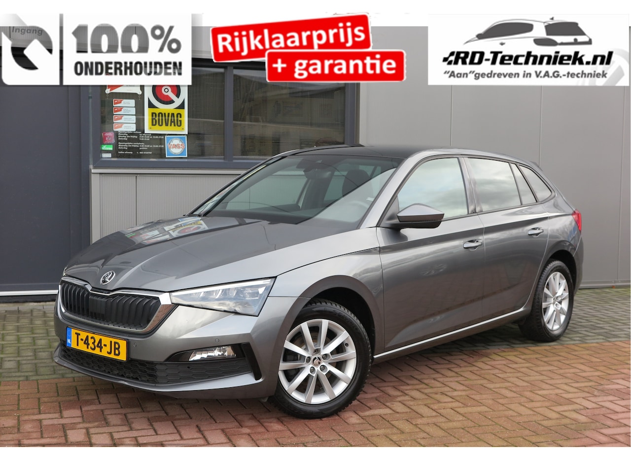 Skoda Scala - 1.0 TSI 110PK H6 Ambition ,Led, Pano-dak, DAB+radio, Navigeren via Carplay, Stoelverwarmin - AutoWereld.nl