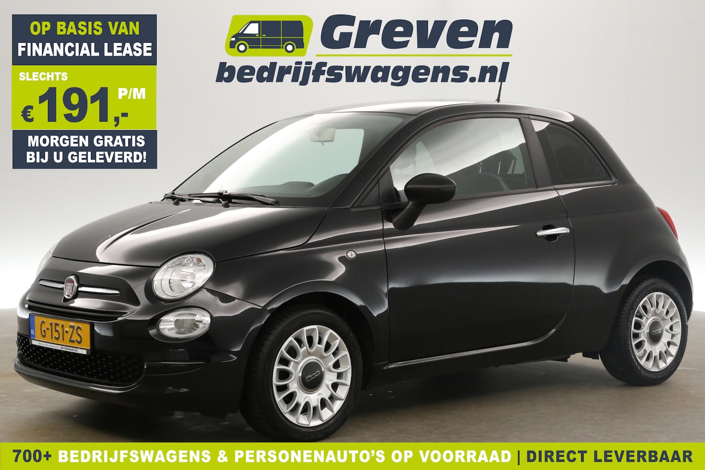 Fiat 500 - 0.9 TwinAir Airco Cruise LED 15"LMV DAB+ Bluetooth - AutoWereld.nl