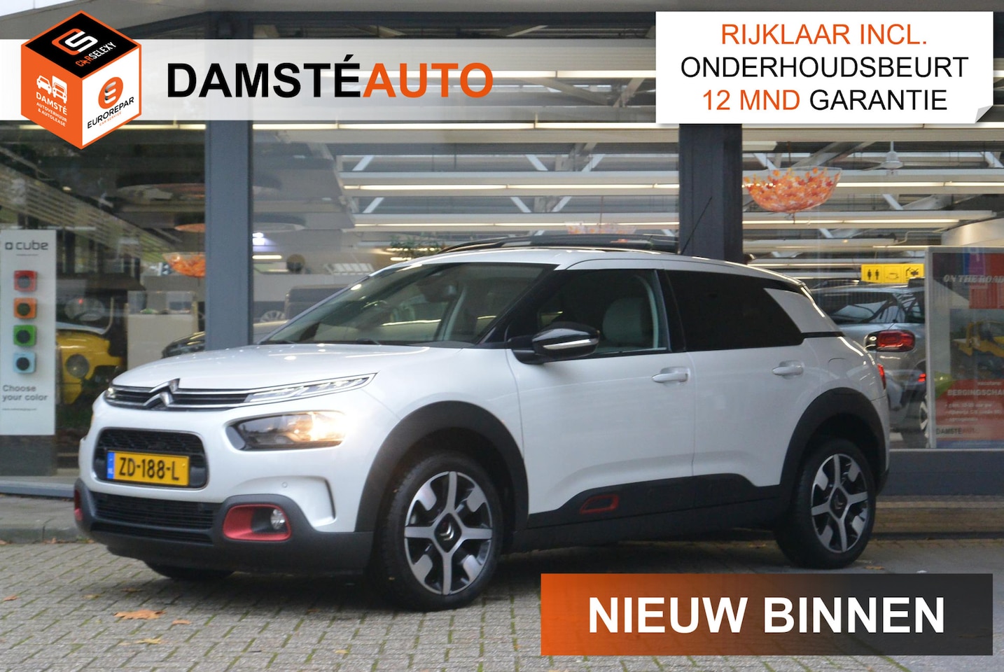 Citroën C4 Cactus - PureTech 110pk Shine │ Ambiance Hype Red │ Panoramisch vast glazen dak - AutoWereld.nl