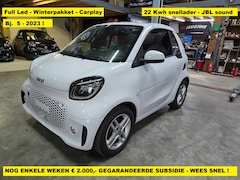 Smart Fortwo cabrio - EQ Comfort JBL - winterpakket - 22 Kwh snellader