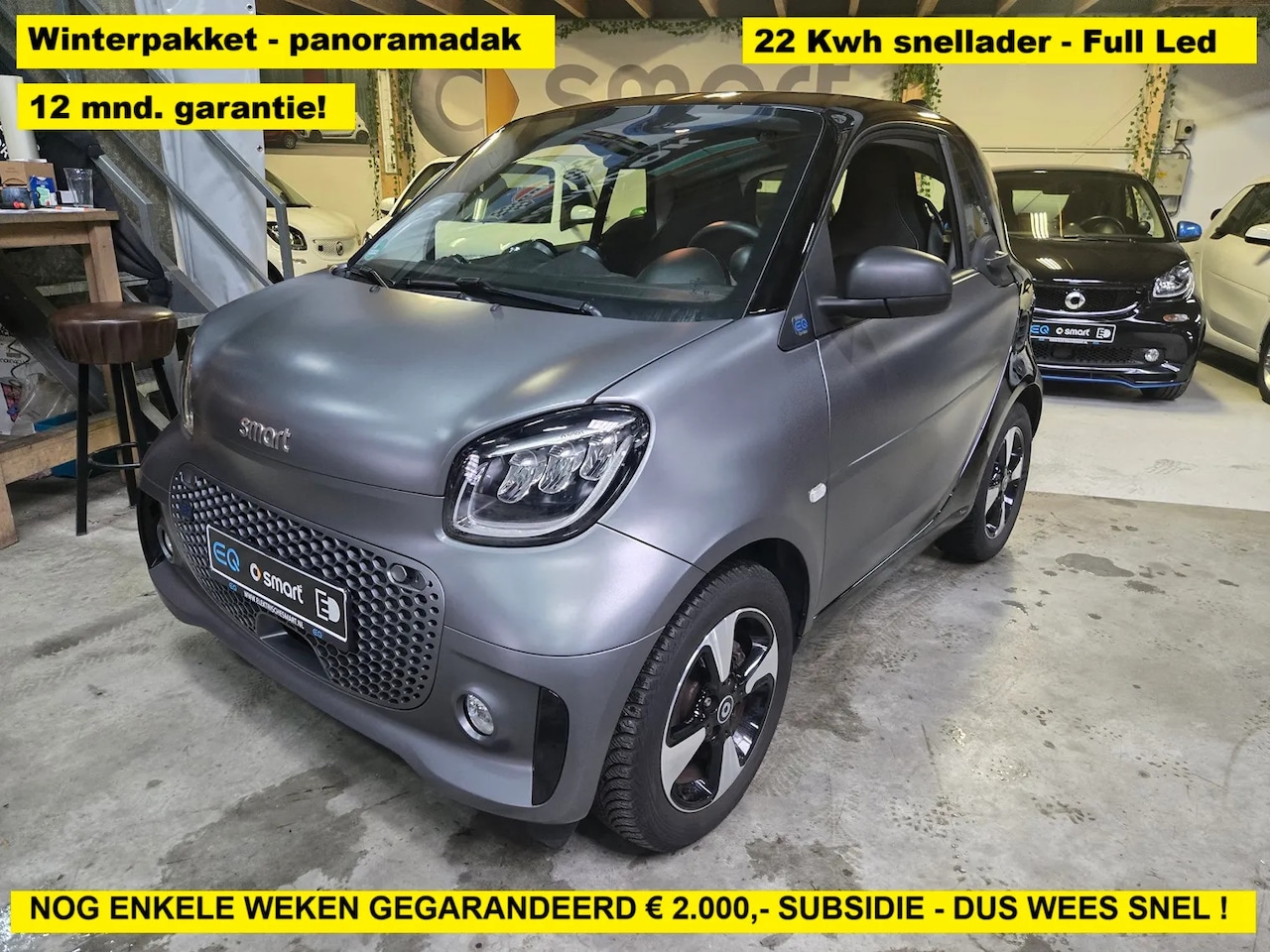 Smart Fortwo - EQ 22 Kwh snellader - winterpakket - Full Led etc - AutoWereld.nl