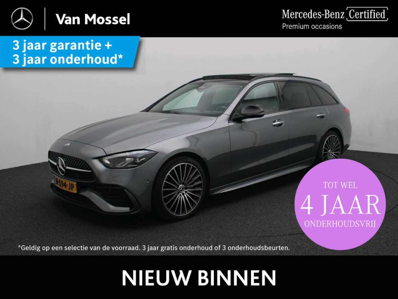 Mercedes-Benz C-klasse Estate - 200 Launch Edition AMG Line / Panoramadak/ Night/ 19 inch/ Keyless GO - AutoWereld.nl