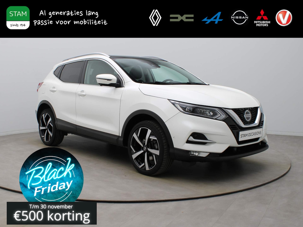 Nissan Qashqai - 160pk DIG-T Tekna AUTOMAAT 360° Camera | Climate | Navi | Panodak | Stoelverwarming | Trek - AutoWereld.nl