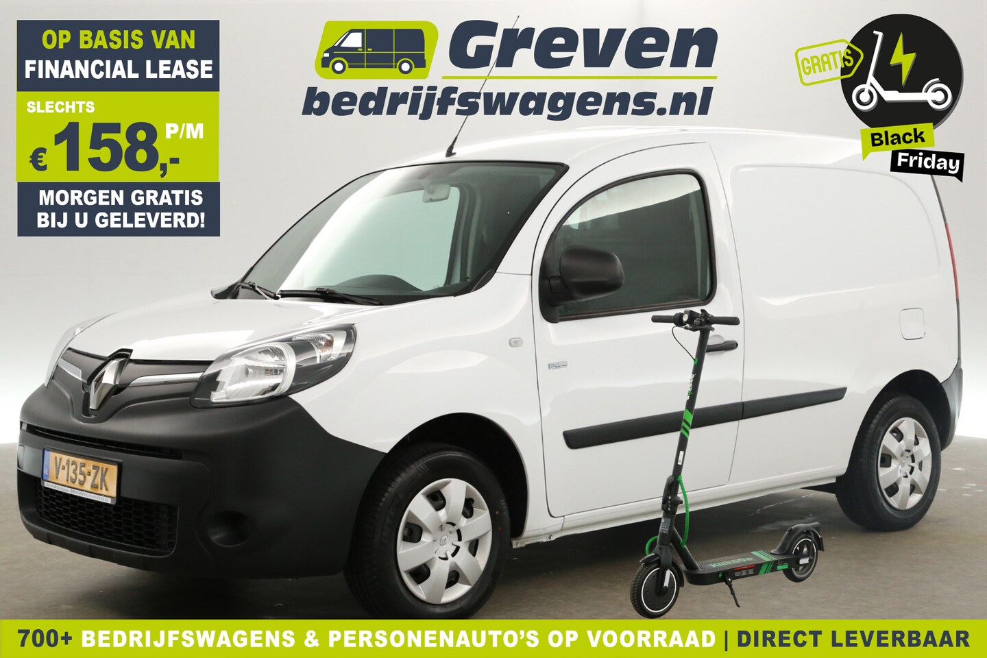 Renault Kangoo - Z.E. L1H1 Huur-Accu 33 kWh Gratis E-Step! | Elektrisch Automaat Airco Cruise Elektrpakket - AutoWereld.nl