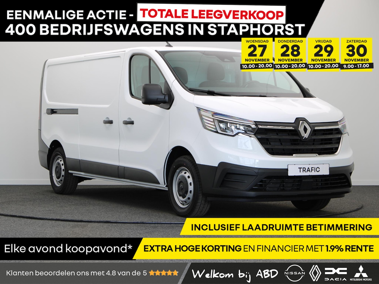 Renault Trafic - 2.0 dCi 110pk T30 L2H1 Advance | BPM Voordeel | Hoge korting | Lage rente | Direct rijden - AutoWereld.nl