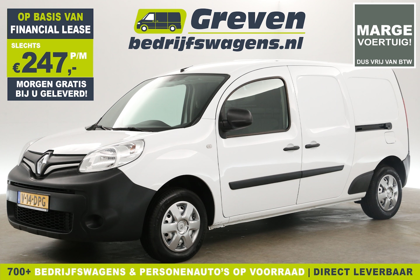 Renault Kangoo - 1.5 dCi 90 L2H1 Marge Airco 2xSchuifdeur Airco Parkeersensoren Elektrpakket - AutoWereld.nl