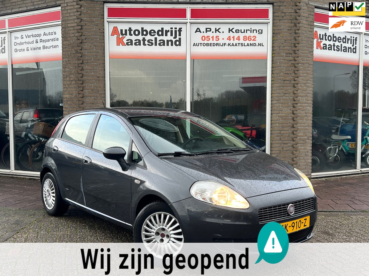 Fiat Grande Punto - 1.2 Active - Airco - Nieuwe APK - AutoWereld.nl