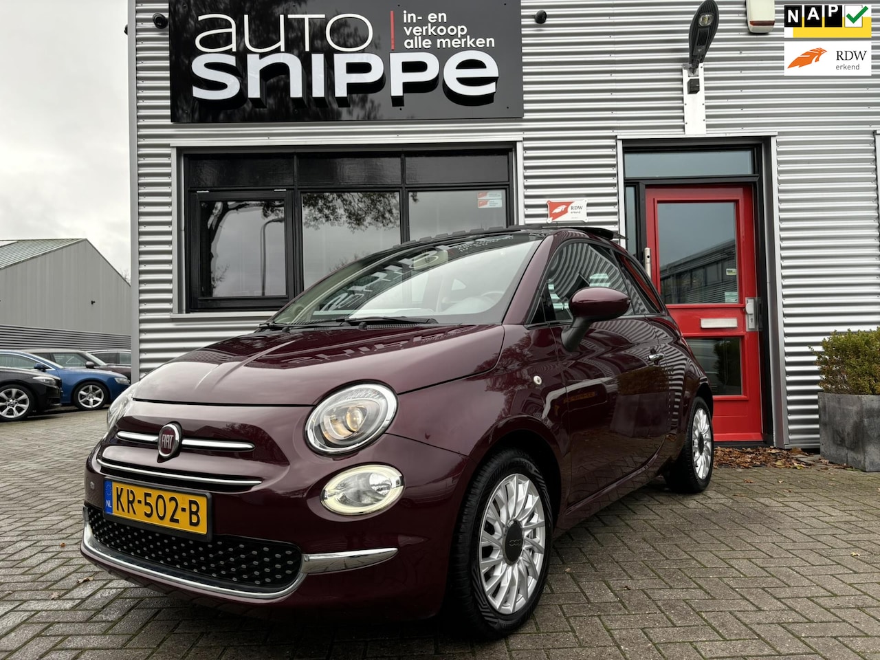 Fiat 500 - 0.9 TwinAir Turbo Lounge -VOLLEDER-OPEN PANODAK-NAVI-BLUETOOTH-DAB+-LICHTMETALEN VELGEN-OR - AutoWereld.nl