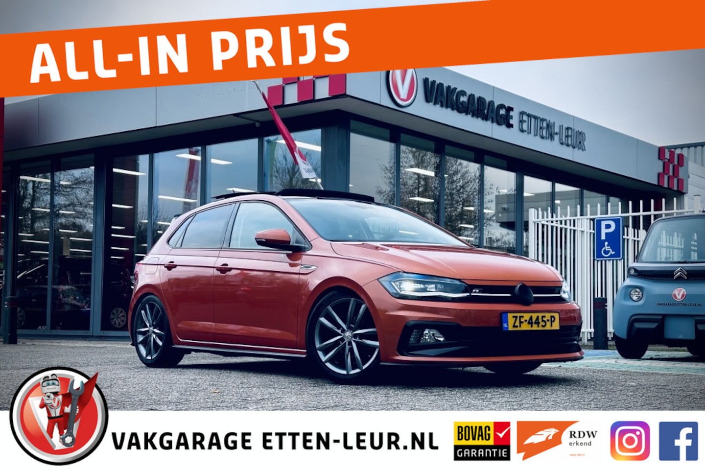 Volkswagen Polo - 1.0 TSI Highline R-Line / SCHUIFDAK / APPLE + ANDROID / ADAPT. C - AutoWereld.nl