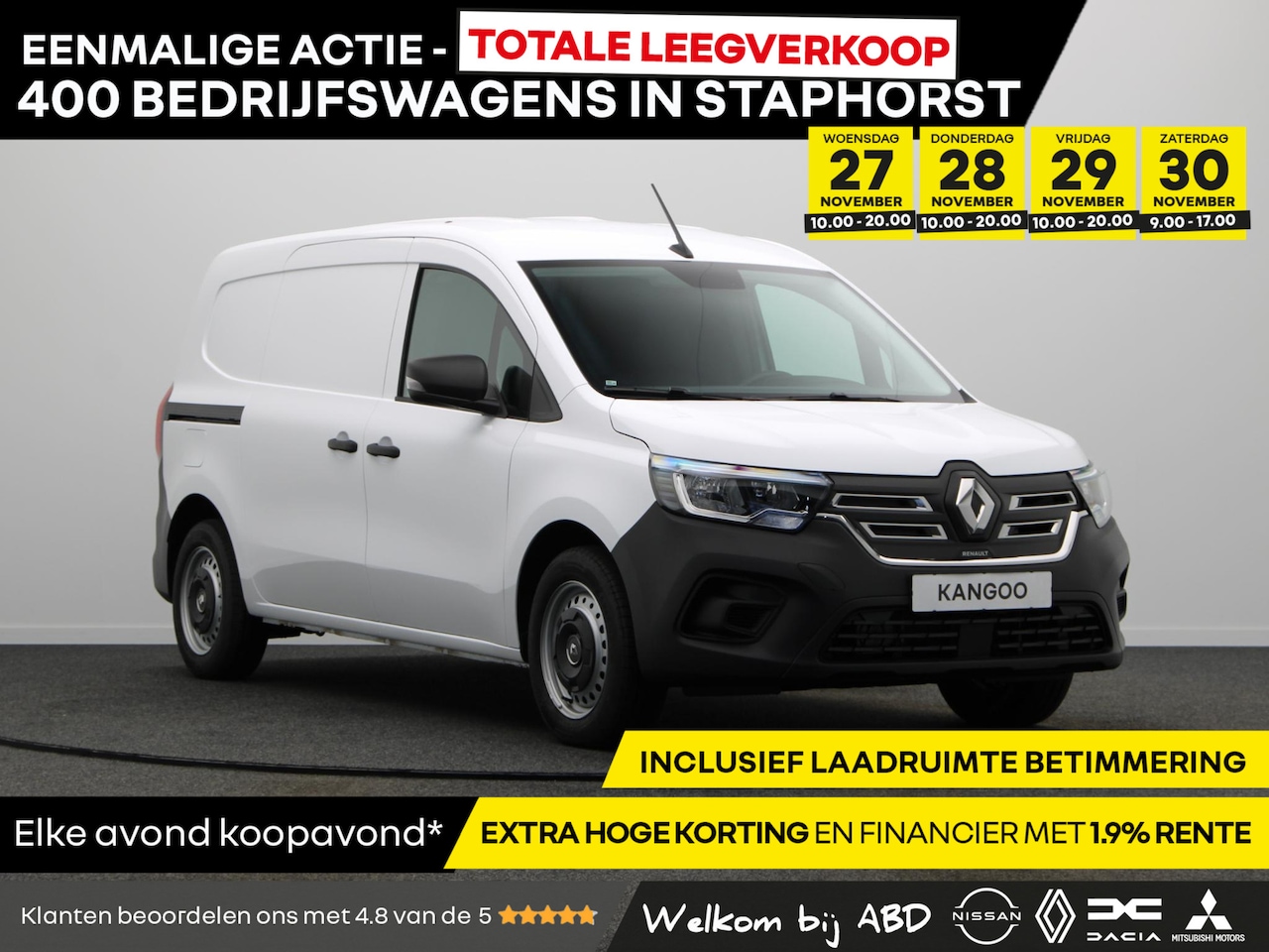 Renault Kangoo E-Tech - Advance L2 22 kW 44 kWh | Climate control | Cruise control | Radio | - AutoWereld.nl