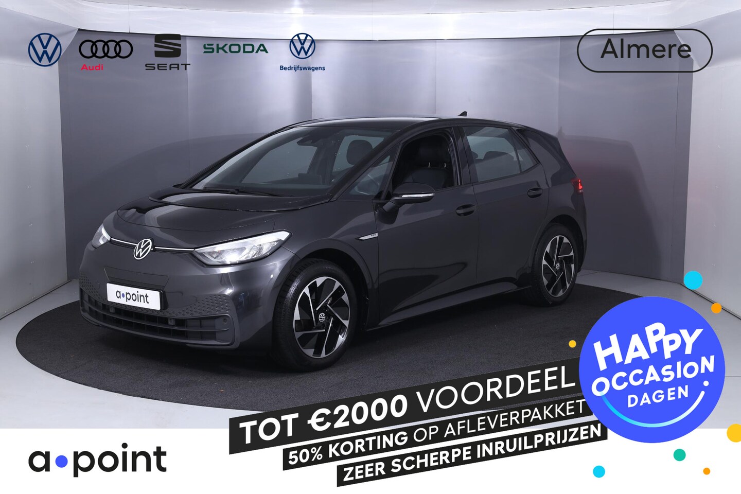 Volkswagen ID.3 - Pro Advantage 58 kWh Private lease vanaf €565,- pm | 204 pk | Navigatie | Parkeersensoren - AutoWereld.nl