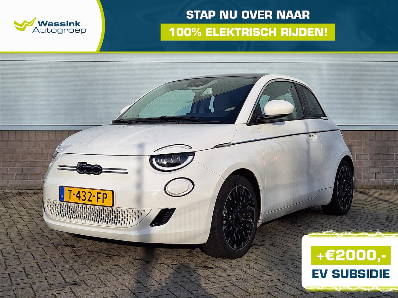 Fiat 500 - 42kWh 118pk 3+1 La Prima by Bocelli | Panoramadak | Navigatie | Stoelverwarming | Climate - AutoWereld.nl