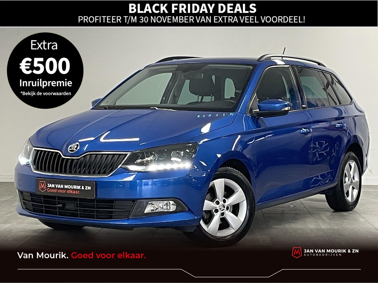 Skoda Fabia Combi - 1.2 TSI JOY CRUISE CONTROL / CLIMATE / PARKEERSENSOR ACHTER / MIDDEN ARM STEUN - AutoWereld.nl